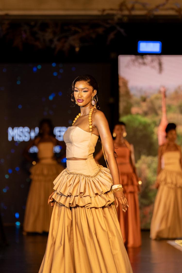 WARIDI SKIRT SET- BEIGE