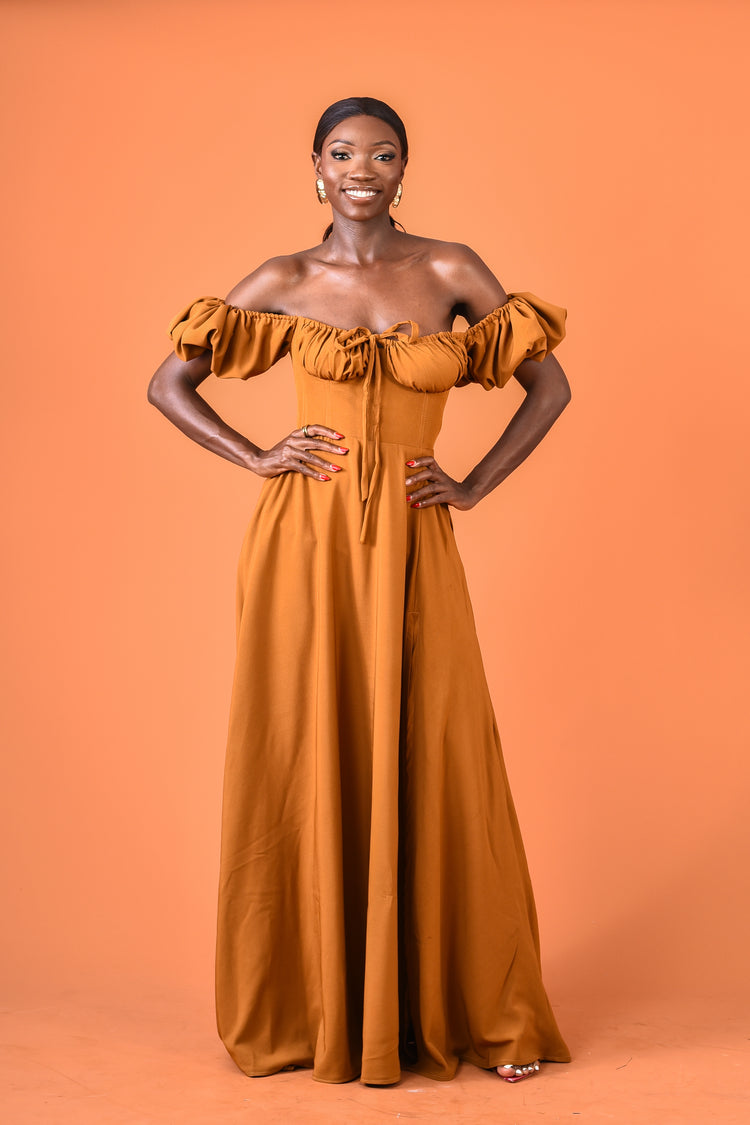 Nungwi Dress Mustard -Plain