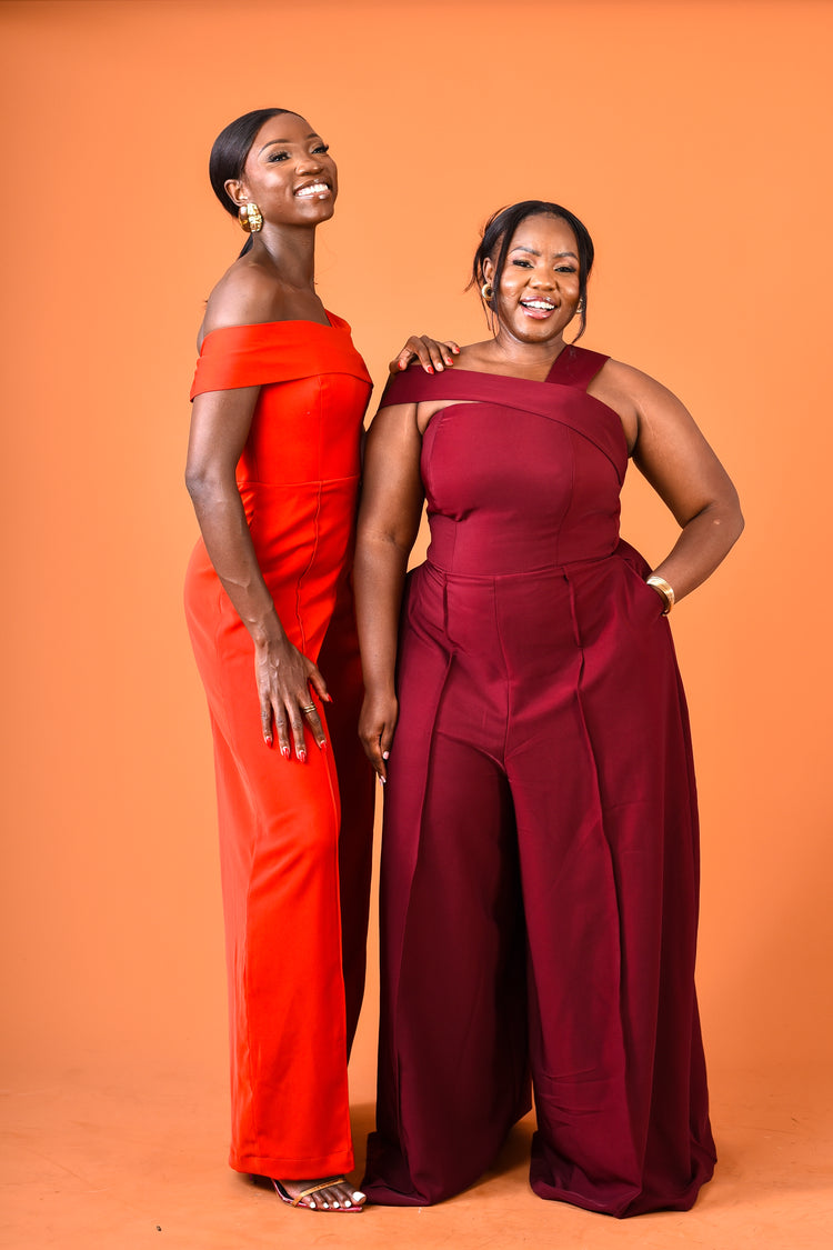 Lina Jumpsuit-Burnt Orange
