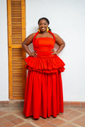 The Waridi Skirt Set - Chilli