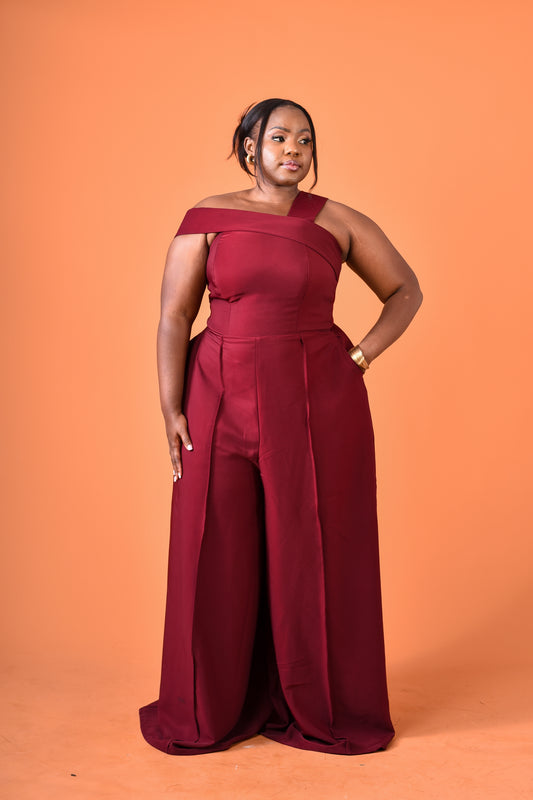 Lina Jumpsuit-Burgundy