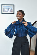 Nyota Organza Shirt- Blue